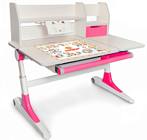 Детский стол Mealux Ontario (Цвет столешницы:Белый дуб, Цвет ножек стола:Розовый)