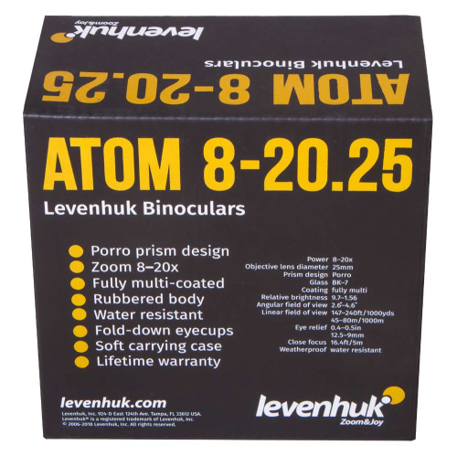 Бинокль Levenhuk Atom 8–20x25 фото 11