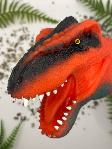 (красный) Игрушка на руку Динозавр / Игрушка перчатка