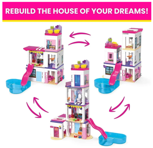 HHM01 Дом Барби Color Reveal Mega Bloks красочные блоки фото 6