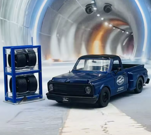 Машина (Пикап) 1:24 Jada 1969 Chevrolet C10 Stepside Pickup с дополнительным комплектом колес