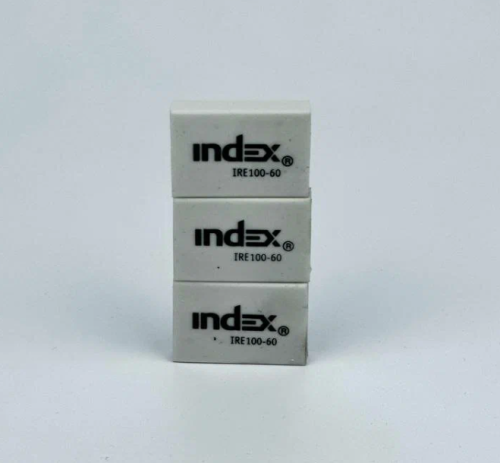 Index Набор ластиков (резинок стирательных) IRE100-60, 3 шт белый фото 5